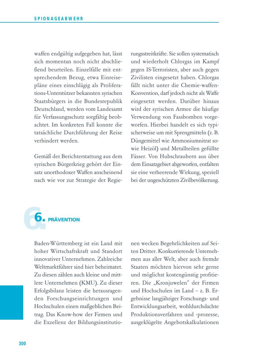 Seite 300 des Verfassungsschutzbericht 2014 Baden-Württemberg