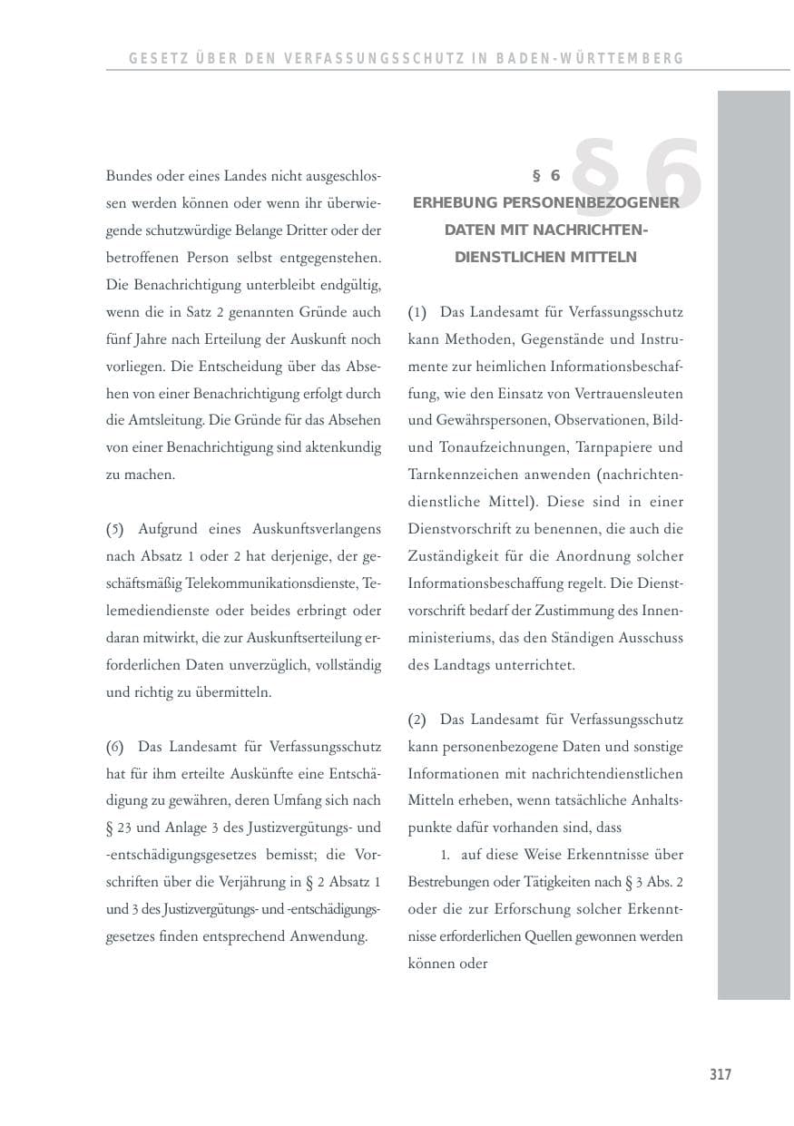 Seite 317 des Verfassungsschutzbericht 2014 Baden-Württemberg