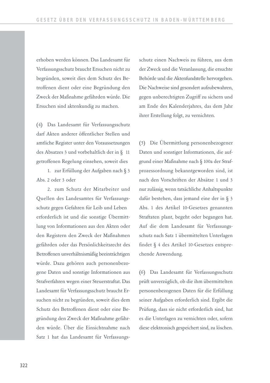 Seite 322 des Verfassungsschutzbericht 2014 Baden-Württemberg
