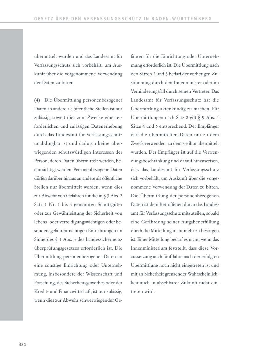 Seite 324 des Verfassungsschutzbericht 2014 Baden-Württemberg