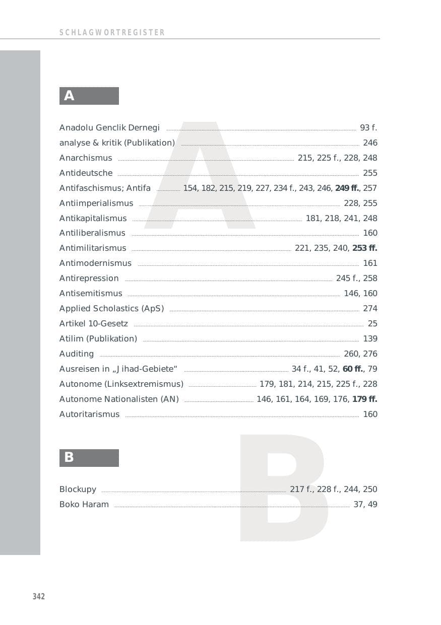 Seite 342 des Verfassungsschutzbericht 2014 Baden-Württemberg