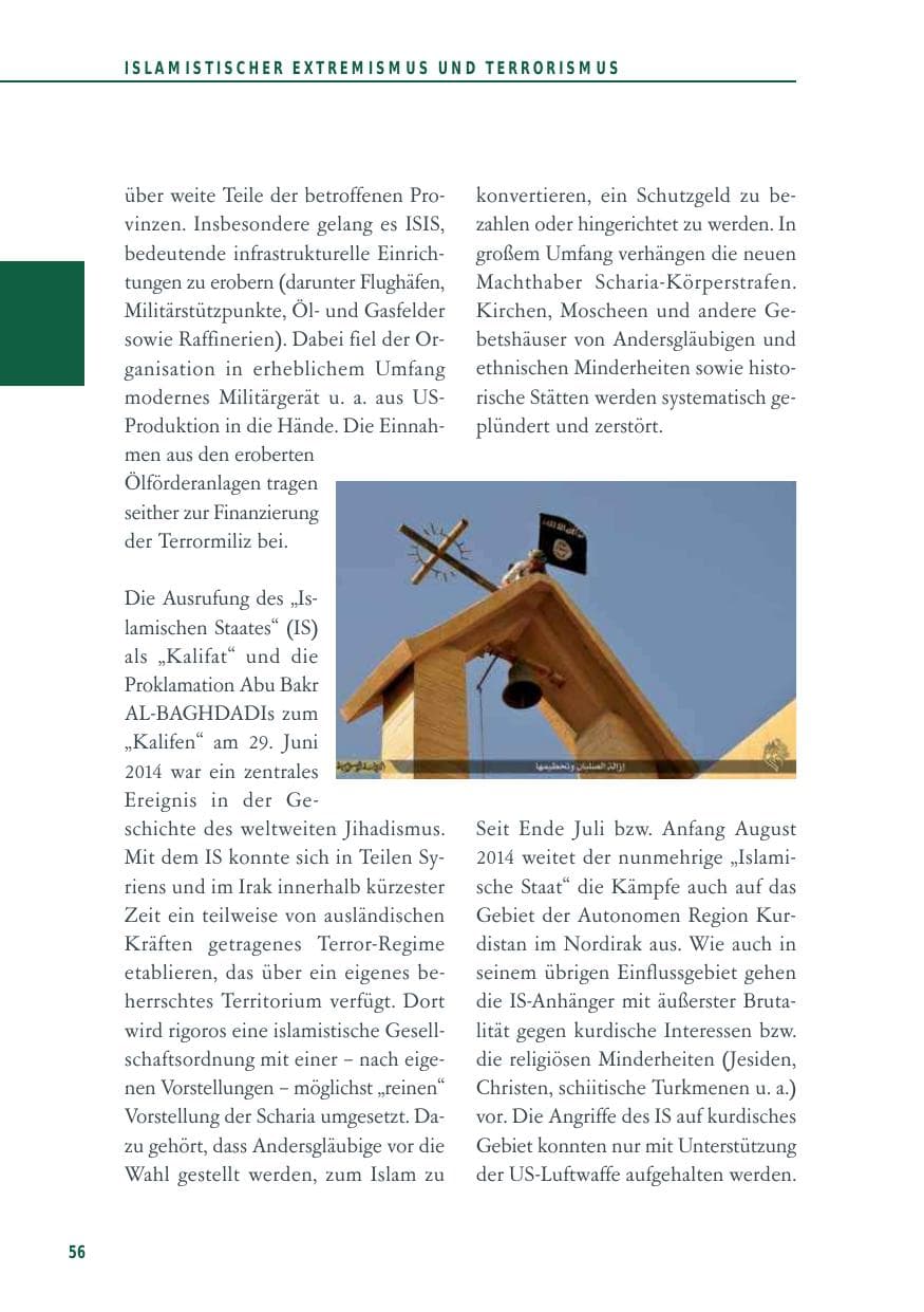Seite 56 des Verfassungsschutzbericht 2014 Baden-Württemberg