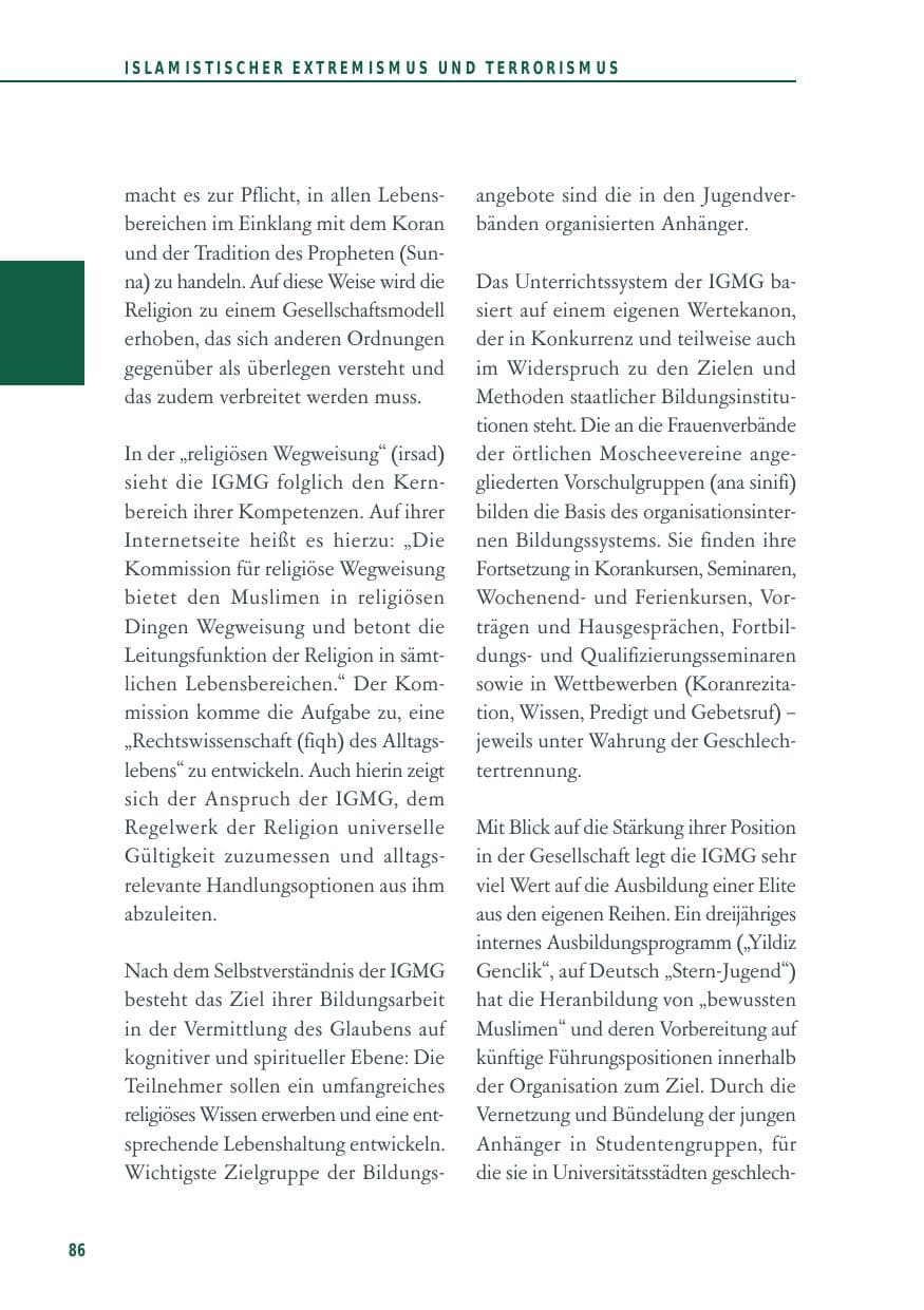 Seite 86 des Verfassungsschutzbericht 2014 Baden-Württemberg