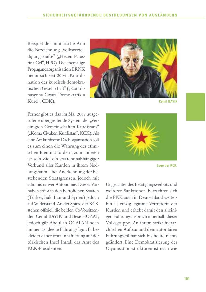 Seite 101 des Verfassungsschutzbericht 2015 Baden-Württemberg