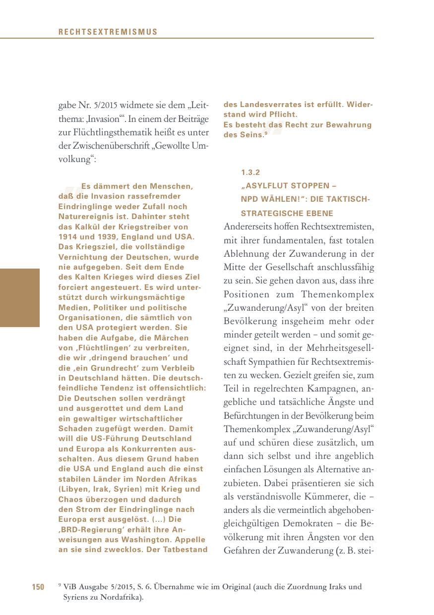 Seite 150 des Verfassungsschutzbericht 2015 Baden-Württemberg