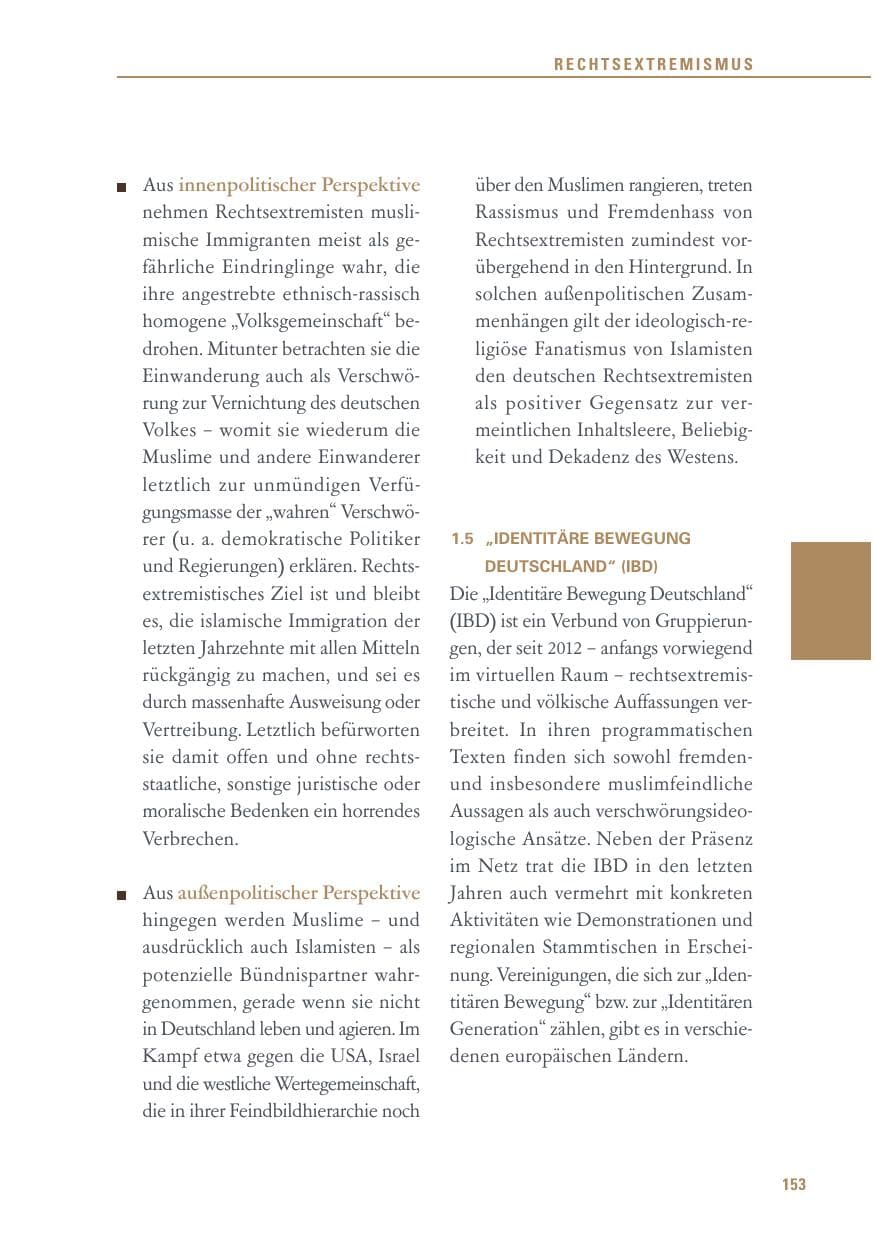 Seite 153 des Verfassungsschutzbericht 2015 Baden-Württemberg