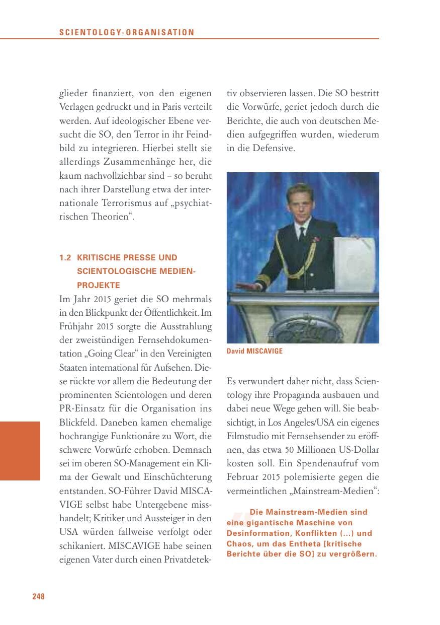 Seite 248 des Verfassungsschutzbericht 2015 Baden-Württemberg