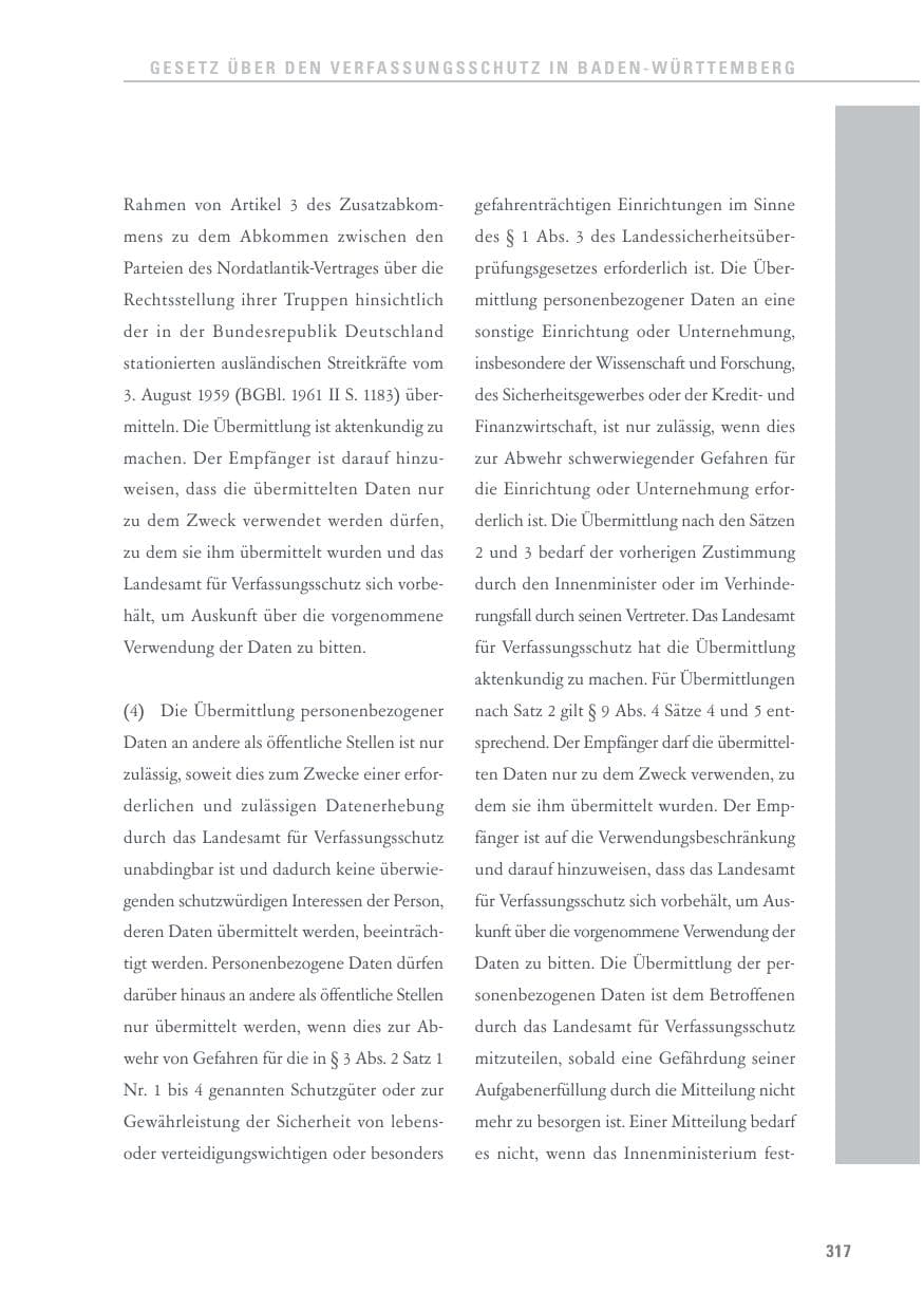 Seite 317 des Verfassungsschutzbericht 2015 Baden-Württemberg