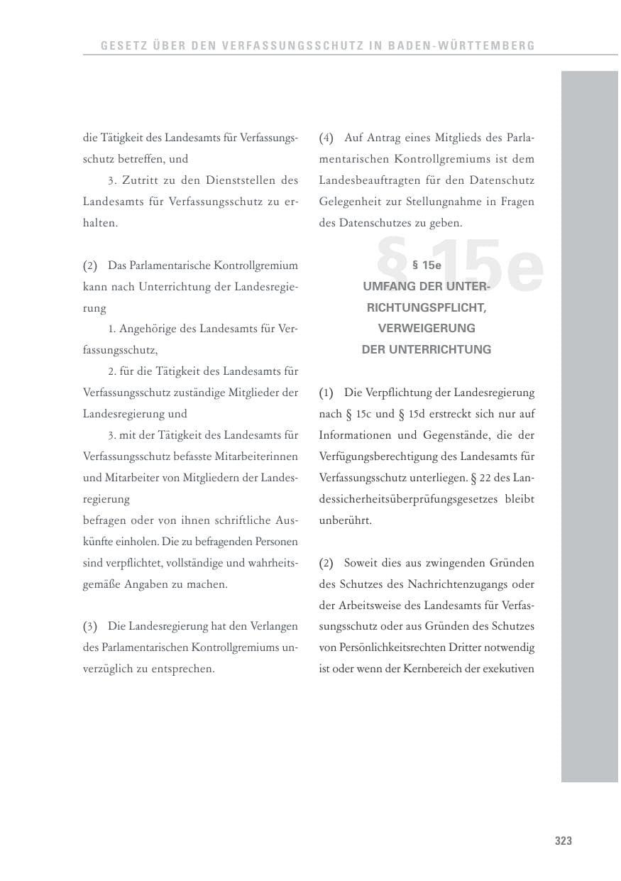 Seite 323 des Verfassungsschutzbericht 2015 Baden-Württemberg