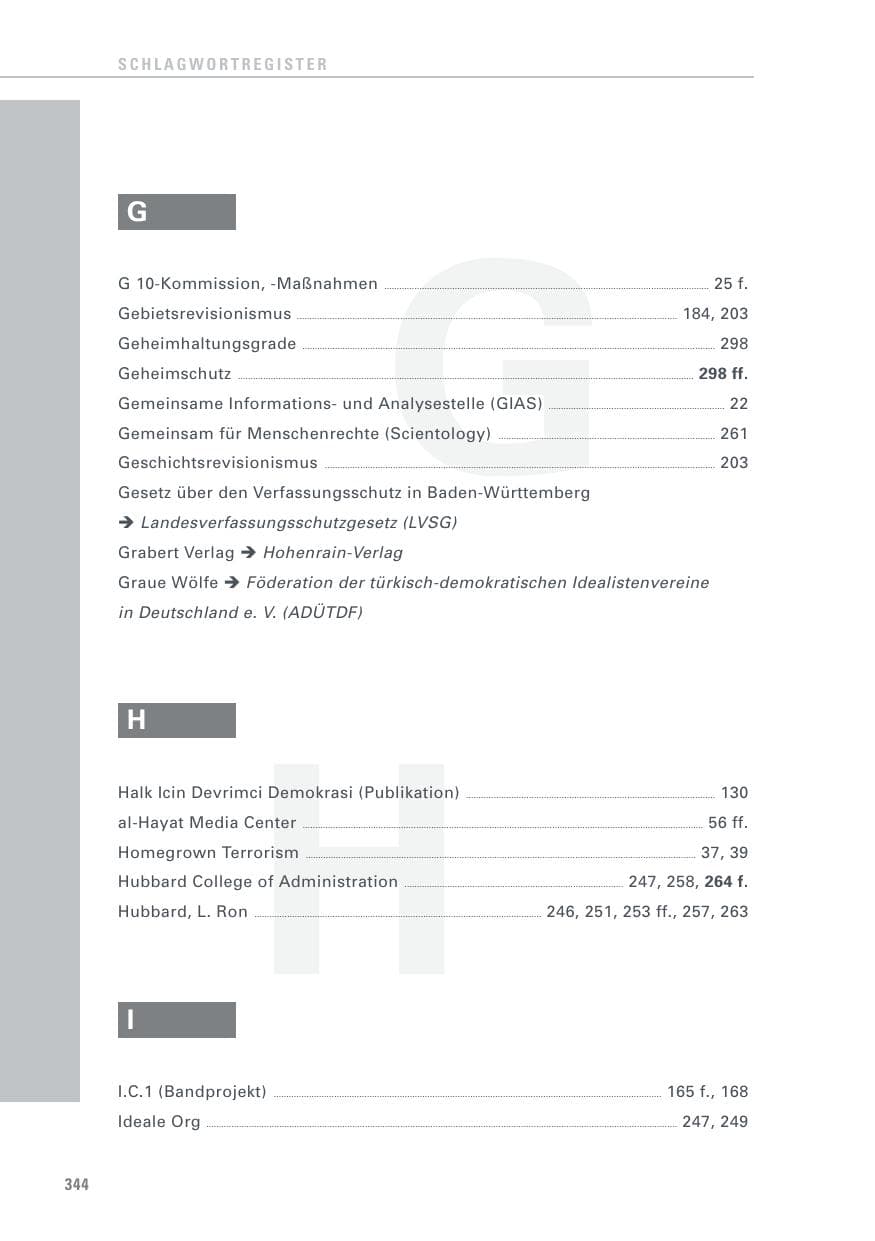 Seite 344 des Verfassungsschutzbericht 2015 Baden-Württemberg