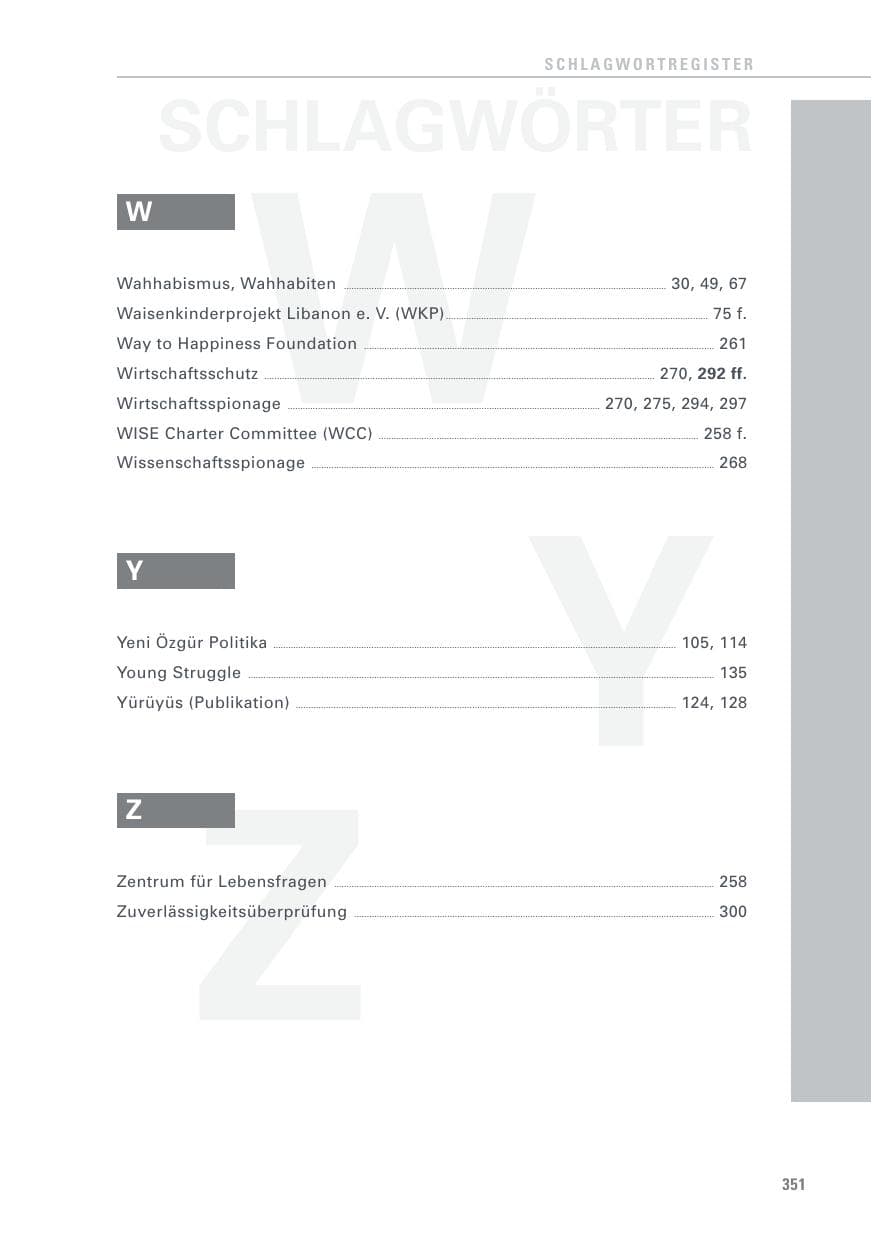 Seite 351 des Verfassungsschutzbericht 2015 Baden-Württemberg
