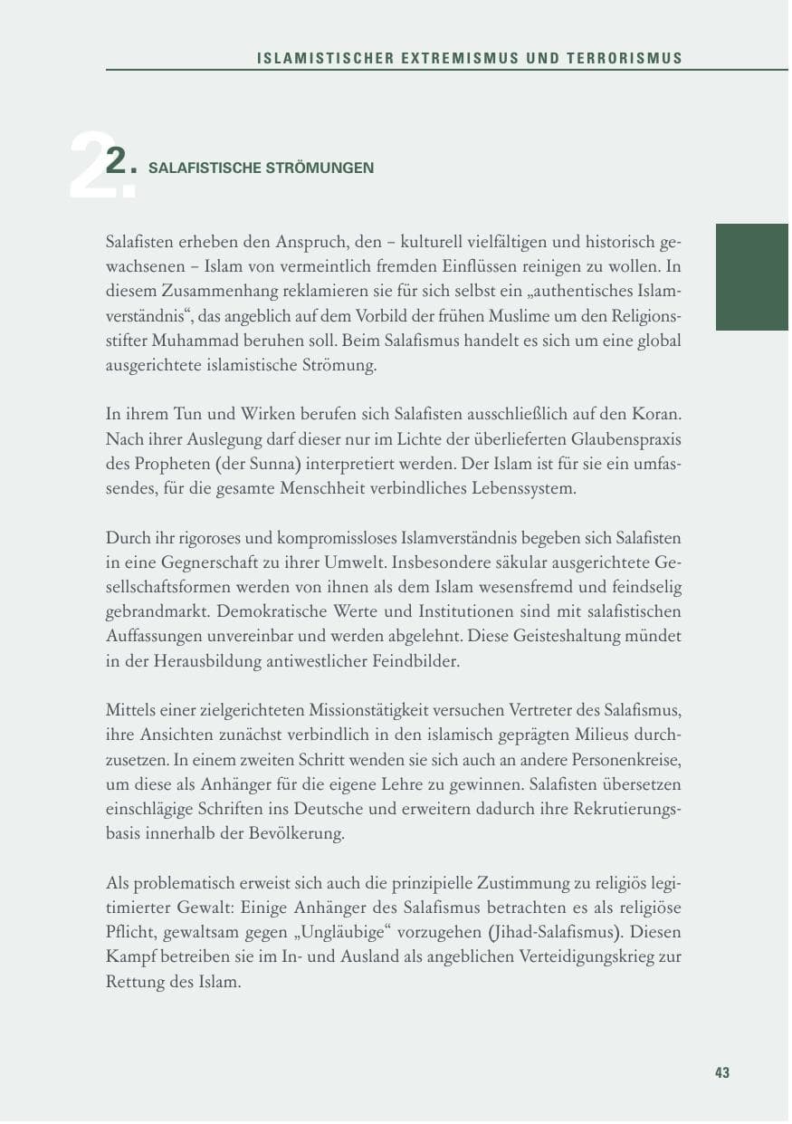 Seite 43 des Verfassungsschutzbericht 2015 Baden-Württemberg