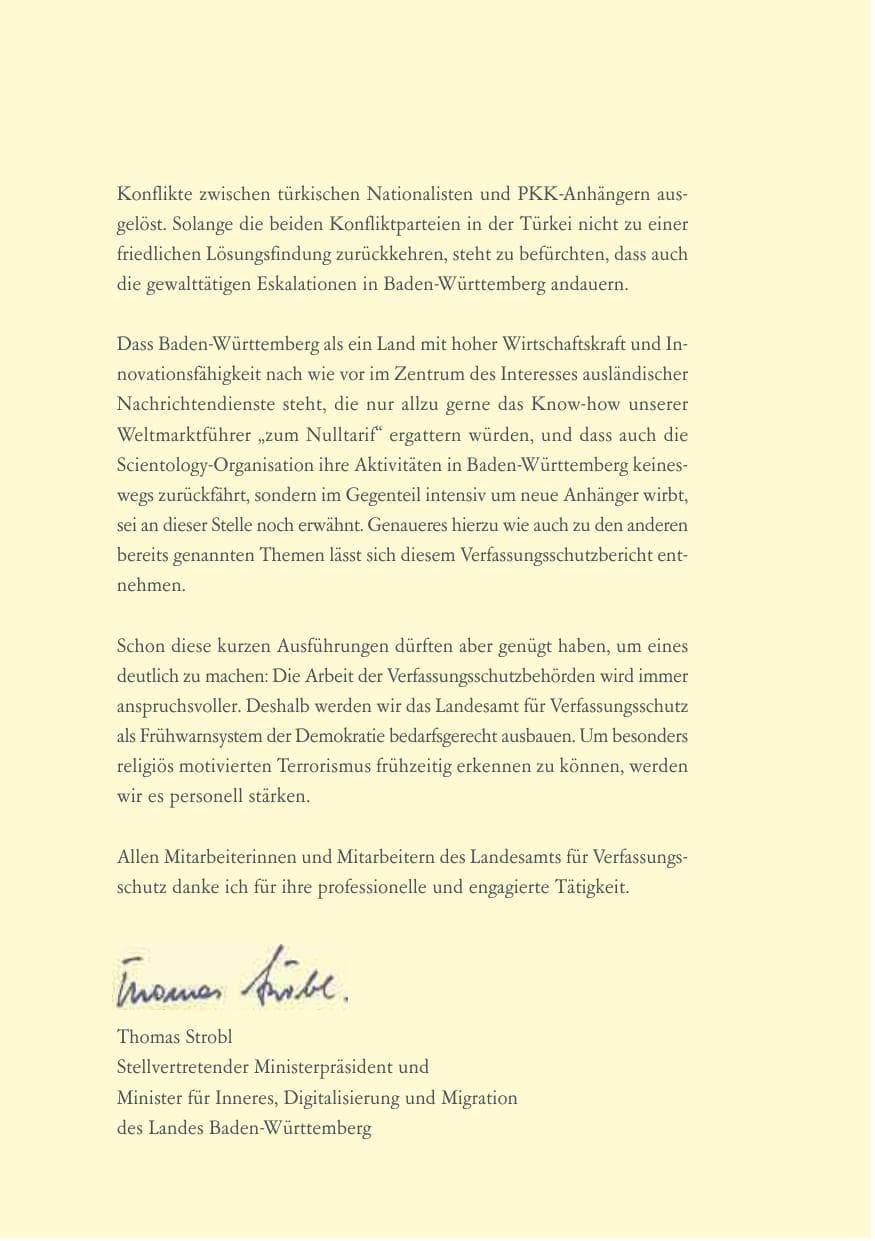 Seite 9 des Verfassungsschutzbericht 2015 Baden-Württemberg
