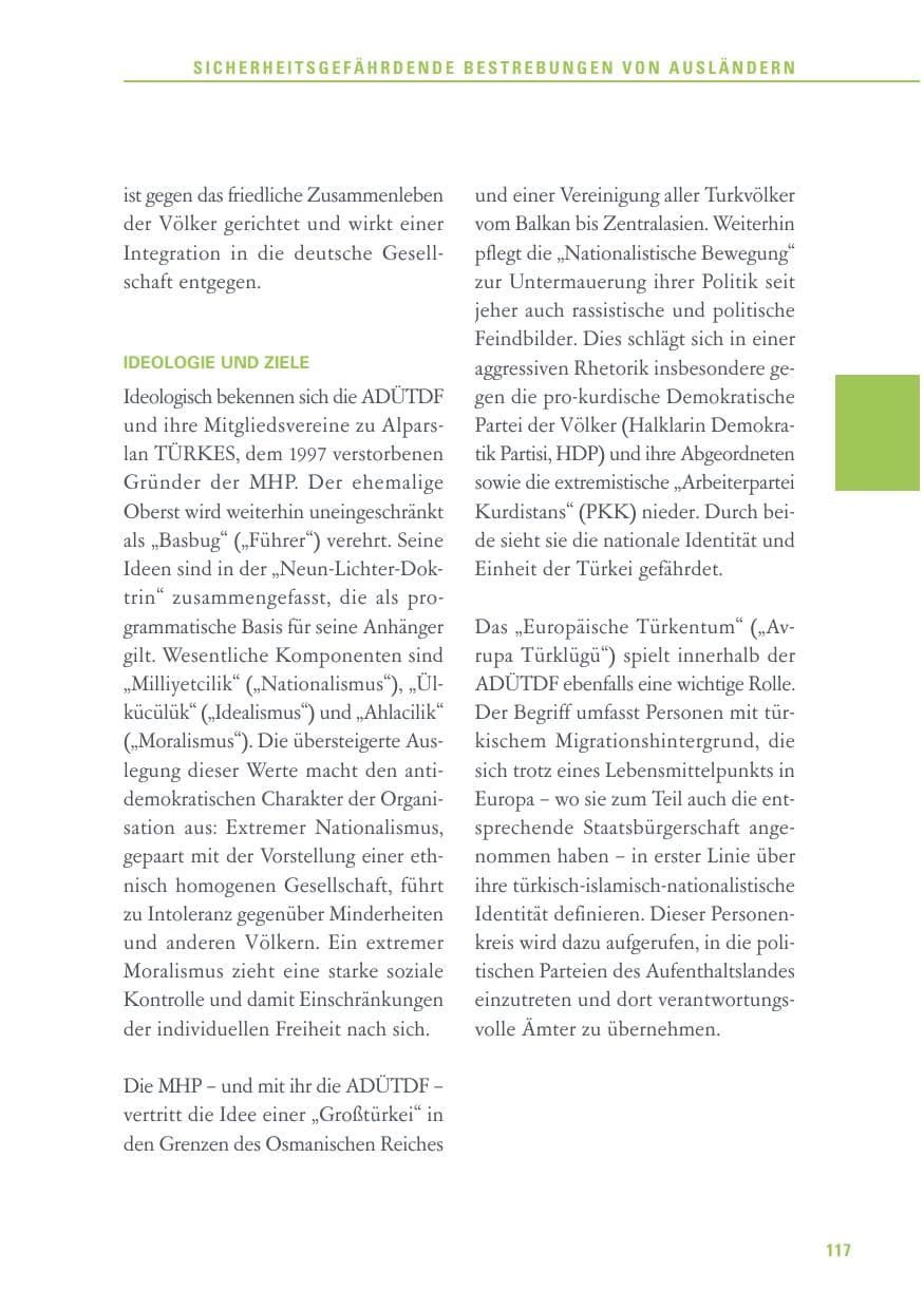 Seite 117 des Verfassungsschutzbericht 2016 Baden-Württemberg