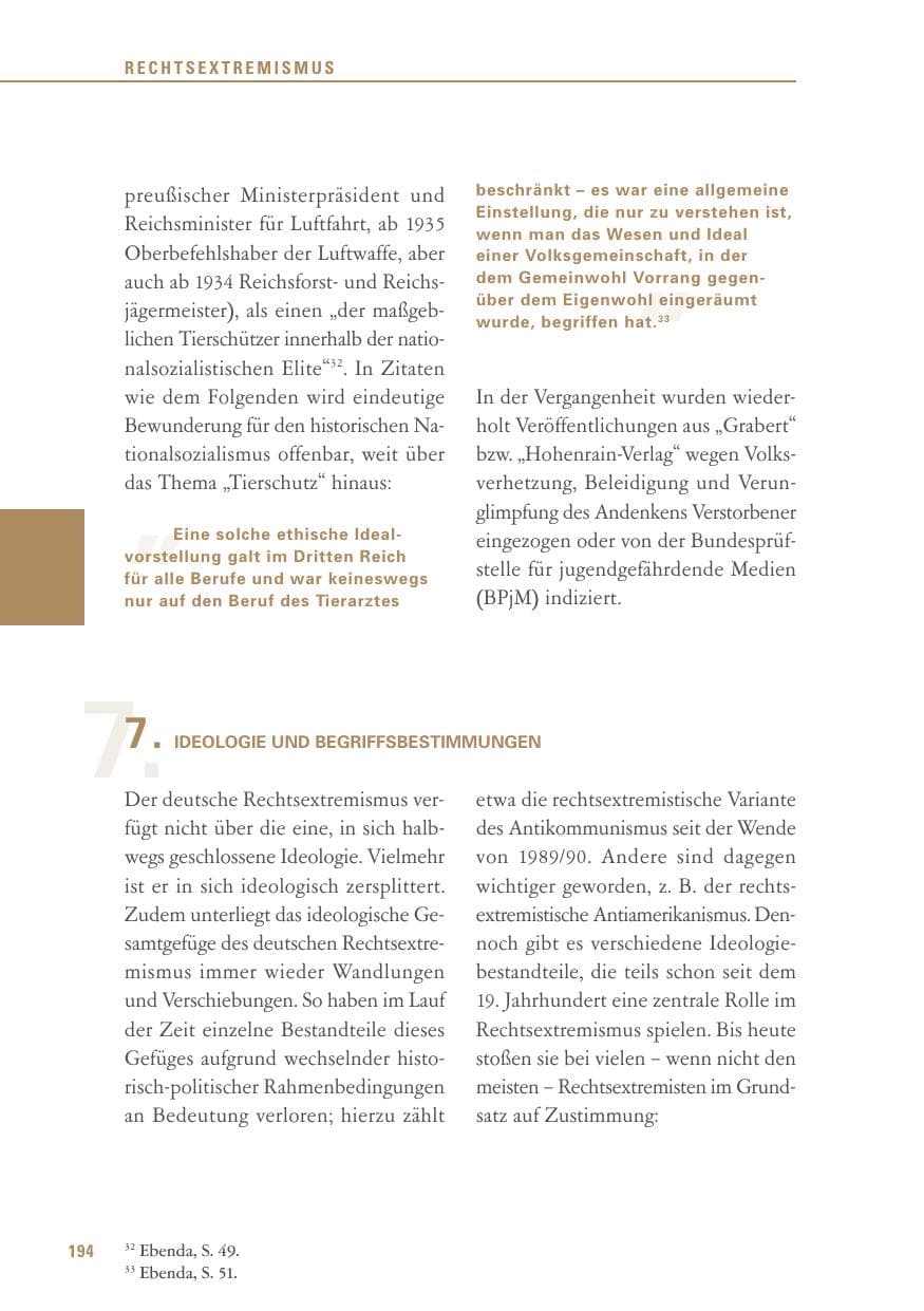 Seite 194 des Verfassungsschutzbericht 2016 Baden-Württemberg