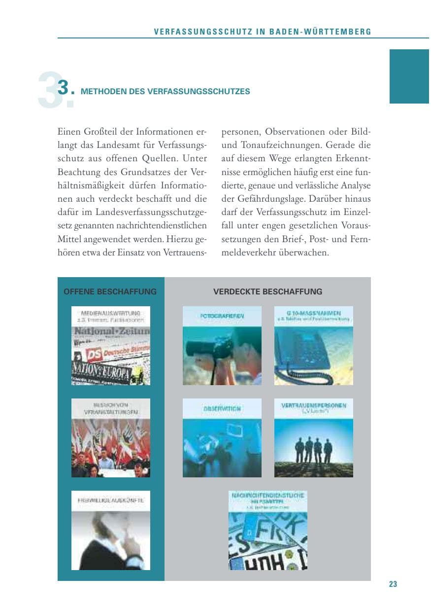 Seite 23 des Verfassungsschutzbericht 2016 Baden-Württemberg