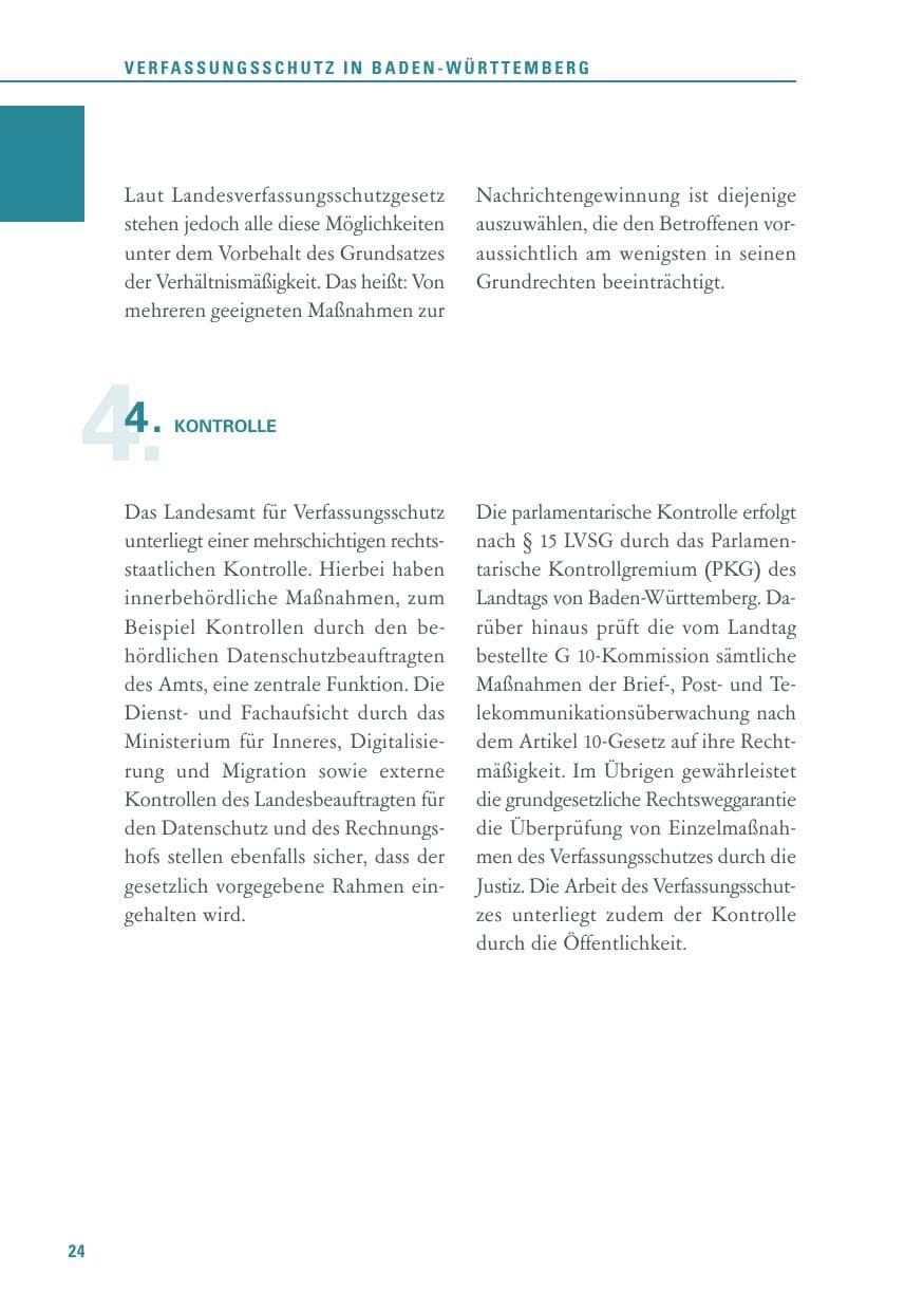 Seite 24 des Verfassungsschutzbericht 2016 Baden-Württemberg