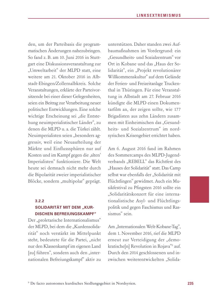 Seite 235 des Verfassungsschutzbericht 2016 Baden-Württemberg