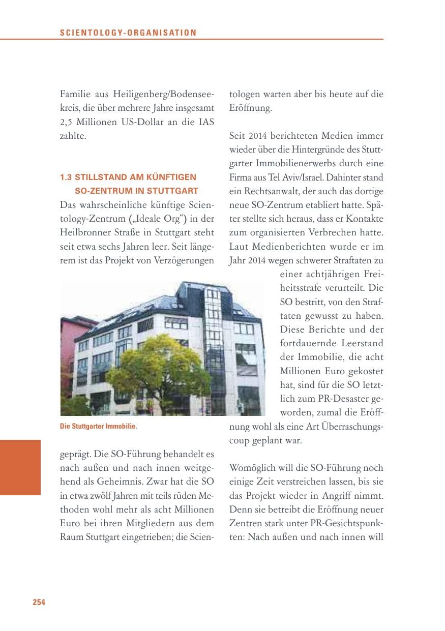 Seite 254 des Verfassungsschutzbericht 2016 Baden-Württemberg