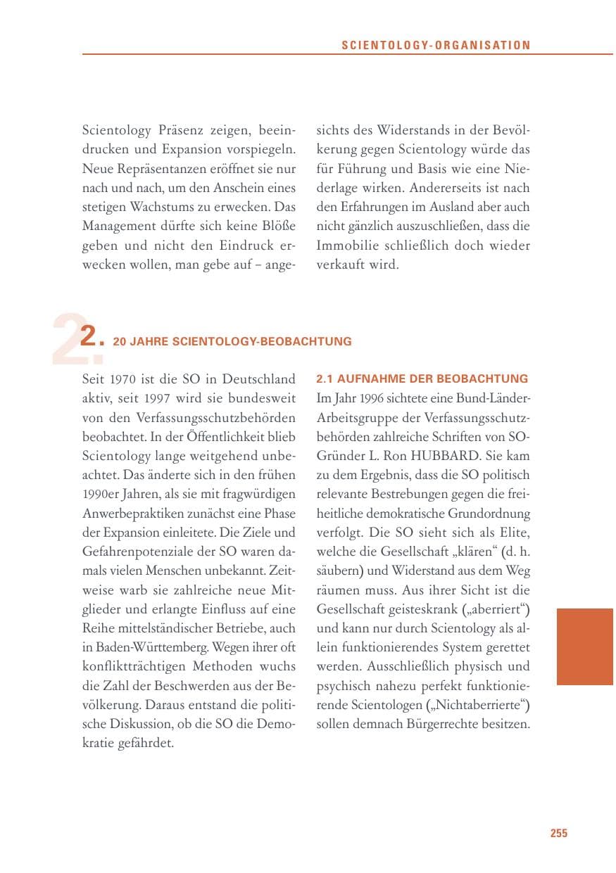 Seite 255 des Verfassungsschutzbericht 2016 Baden-Württemberg