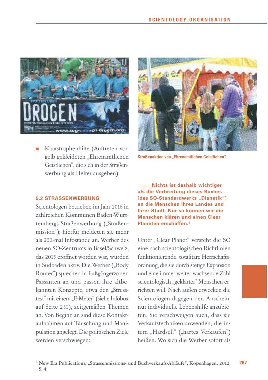 Seite 267 des Verfassungsschutzbericht 2016 Baden-Württemberg