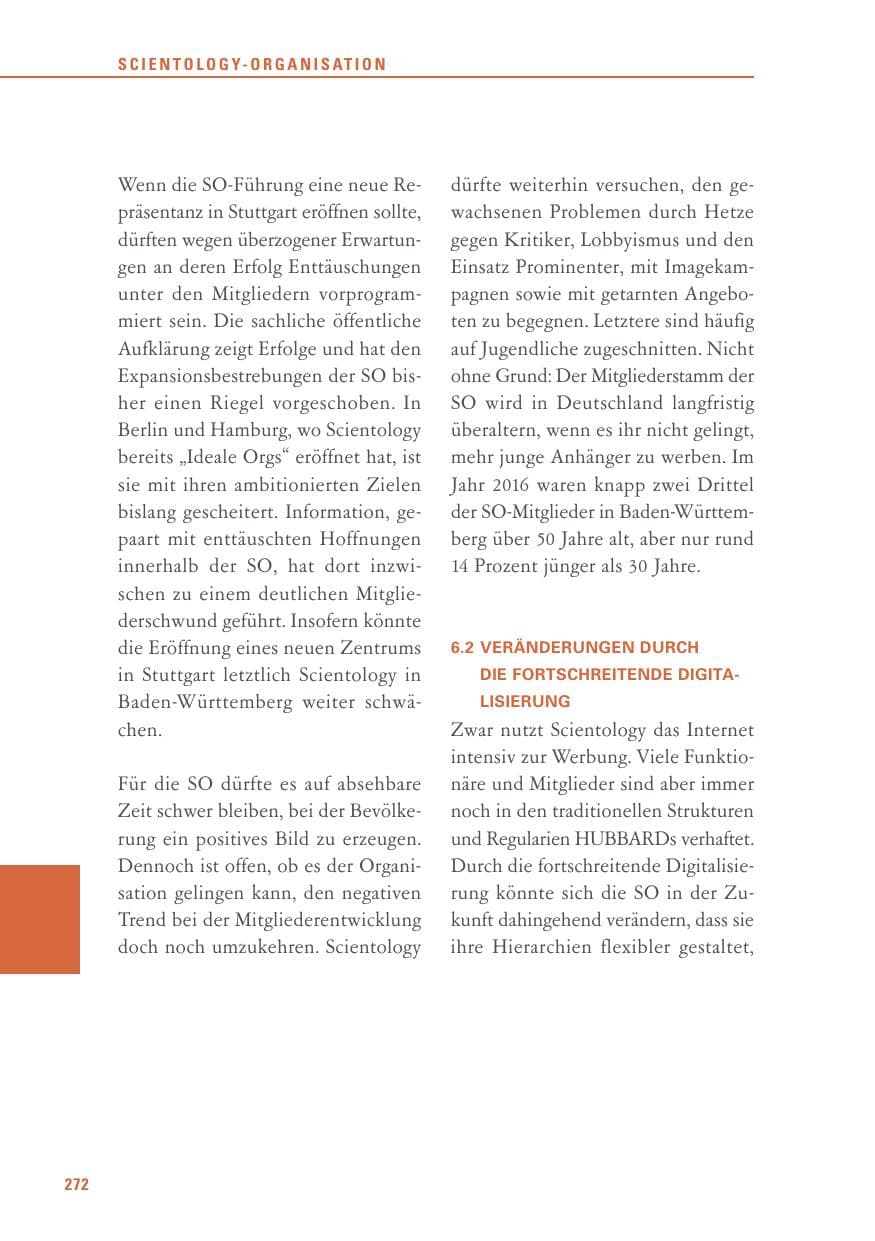 Seite 272 des Verfassungsschutzbericht 2016 Baden-Württemberg