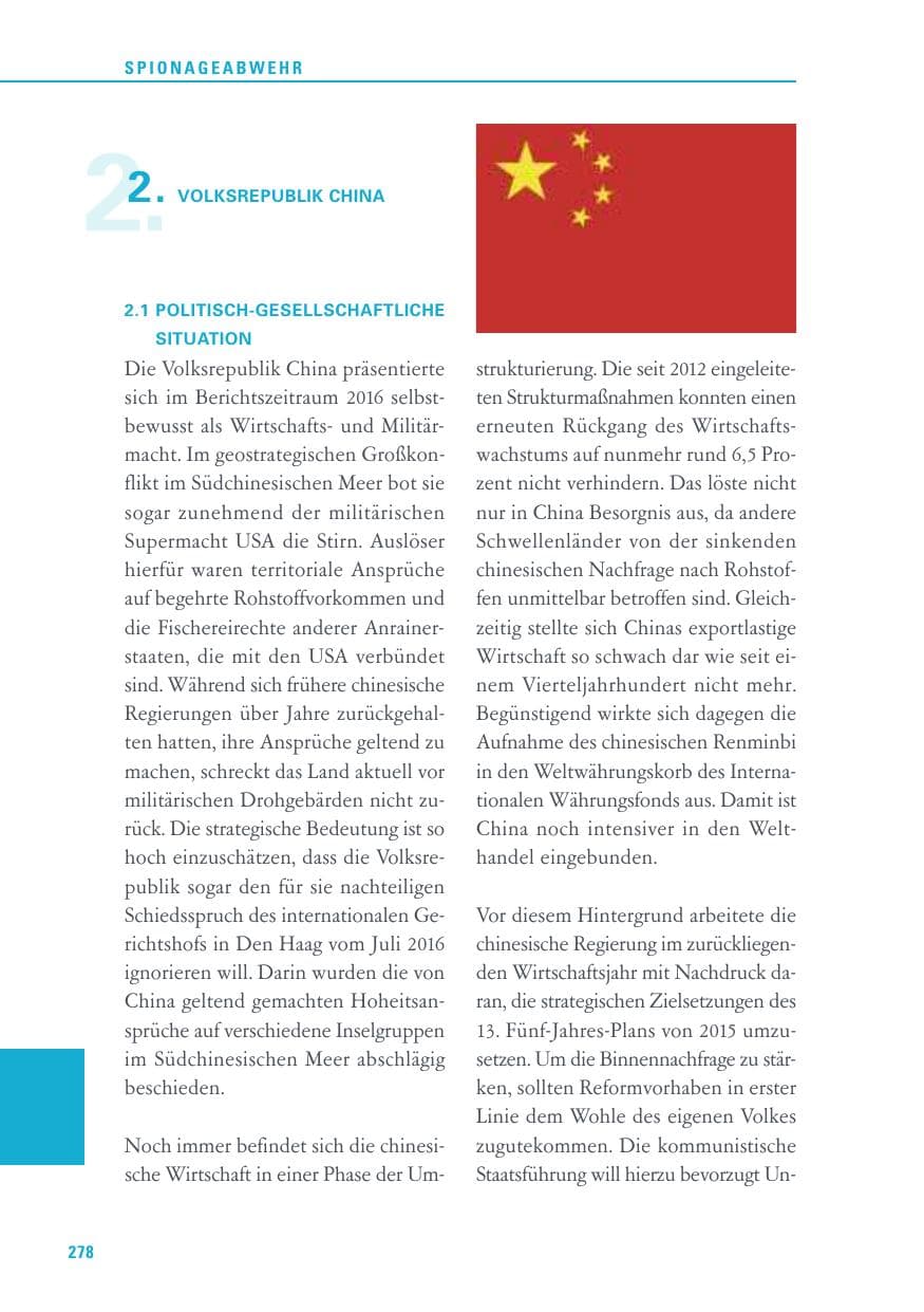 Seite 278 des Verfassungsschutzbericht 2016 Baden-Württemberg