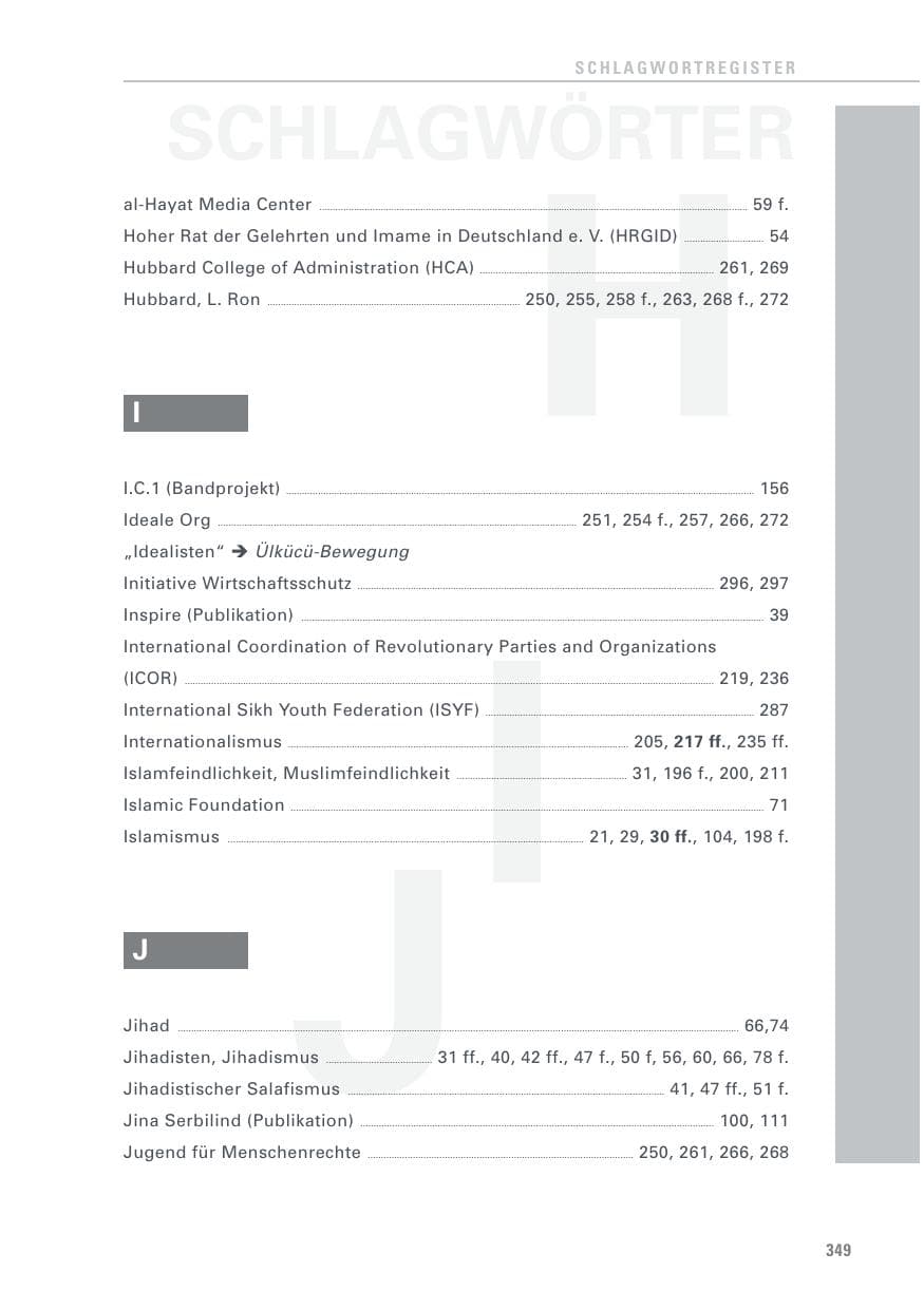 Seite 349 des Verfassungsschutzbericht 2016 Baden-Württemberg