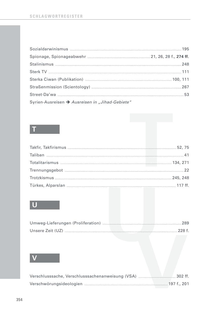 Seite 354 des Verfassungsschutzbericht 2016 Baden-Württemberg