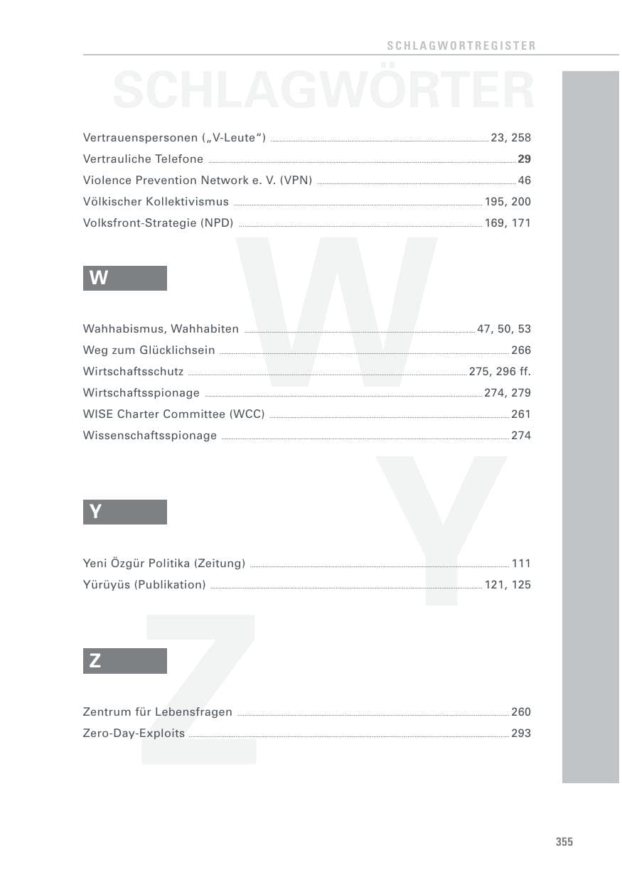Seite 355 des Verfassungsschutzbericht 2016 Baden-Württemberg