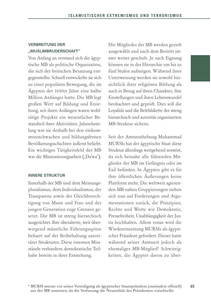 Seite 65 des Verfassungsschutzbericht 2016 Baden-Württemberg