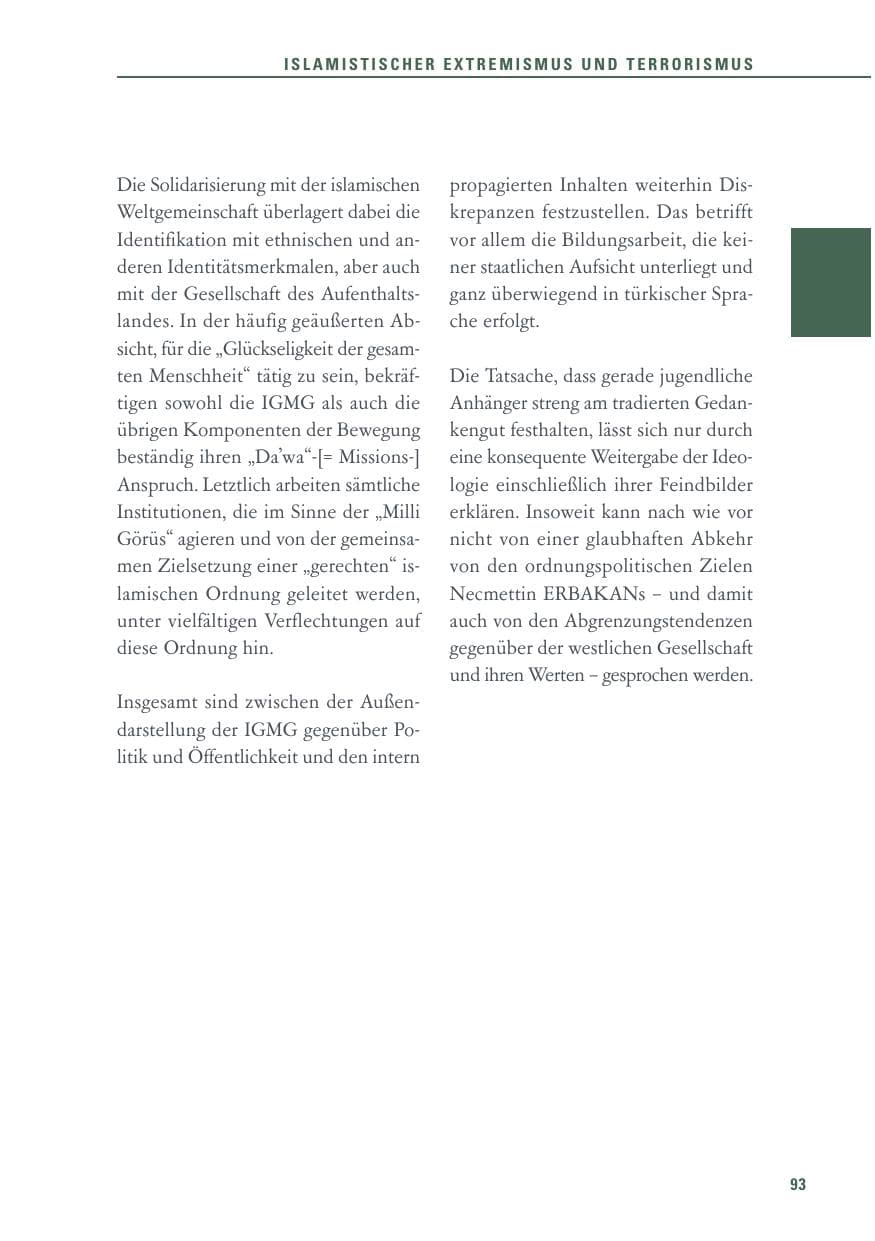 Seite 93 des Verfassungsschutzbericht 2016 Baden-Württemberg