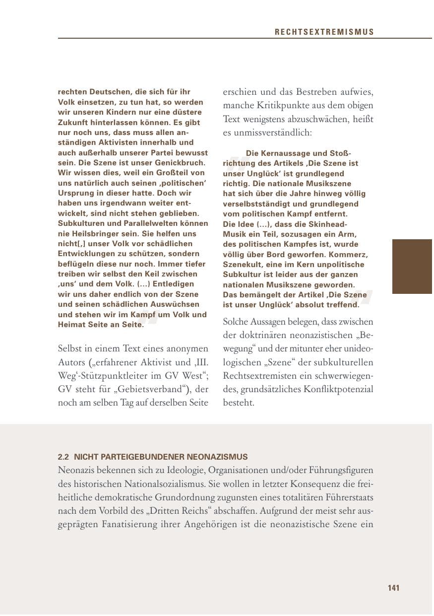 Seite 141 des Verfassungsschutzbericht 2017 Baden-Württemberg