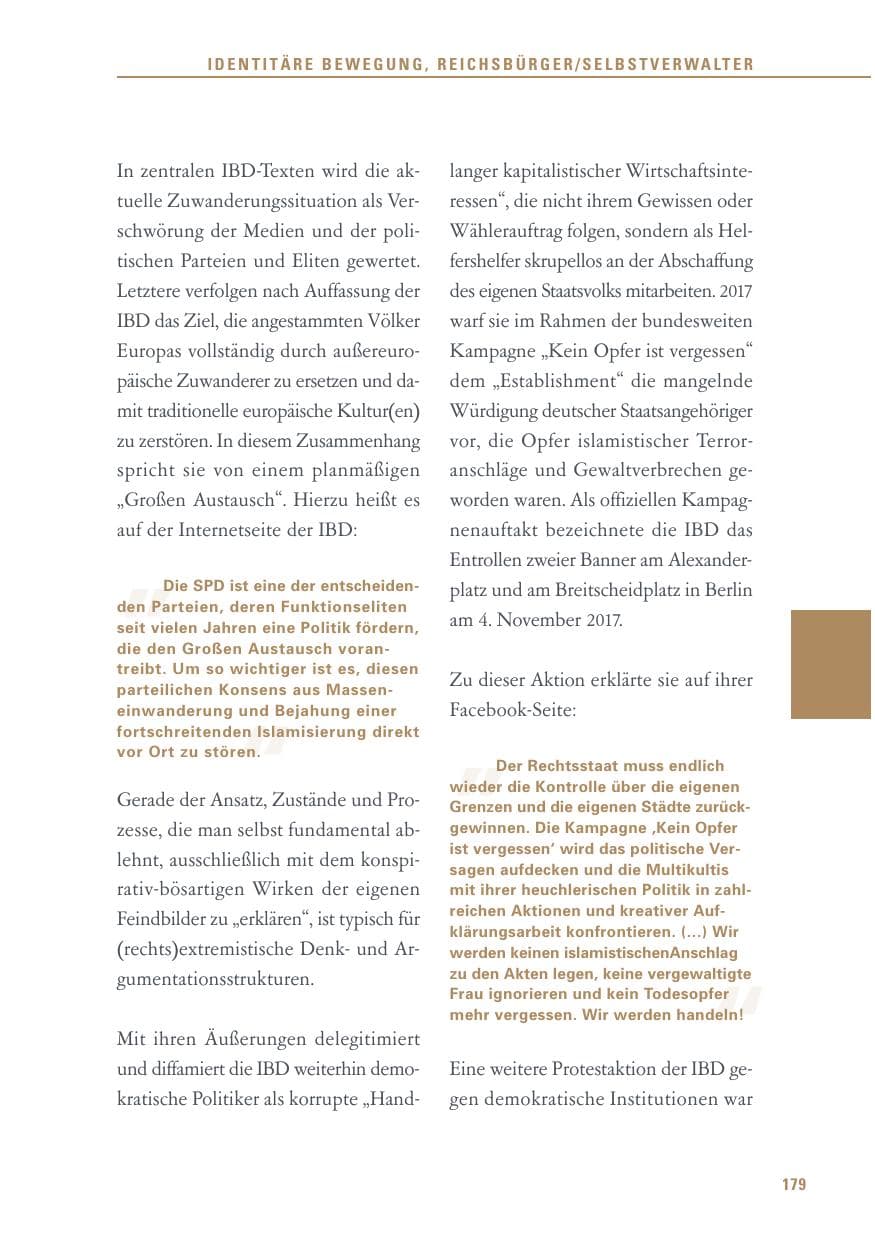 Seite 179 des Verfassungsschutzbericht 2017 Baden-Württemberg