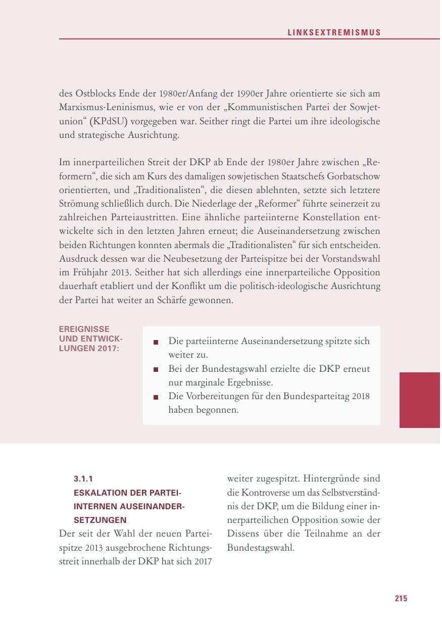 Seite 215 des Verfassungsschutzbericht 2017 Baden-Württemberg