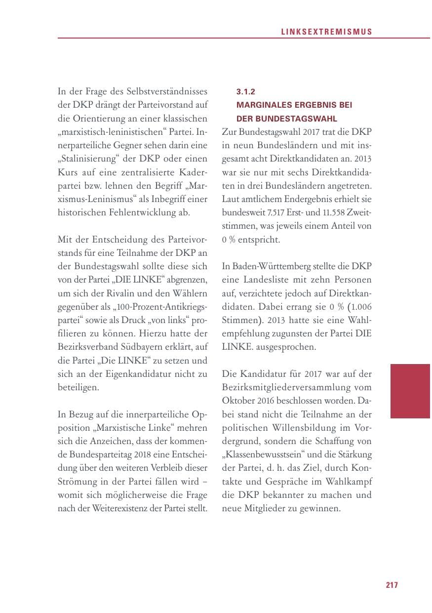 Seite 217 des Verfassungsschutzbericht 2017 Baden-Württemberg