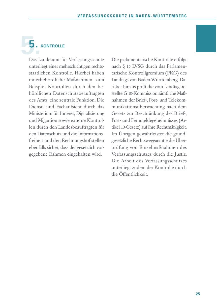 Seite 25 des Verfassungsschutzbericht 2017 Baden-Württemberg