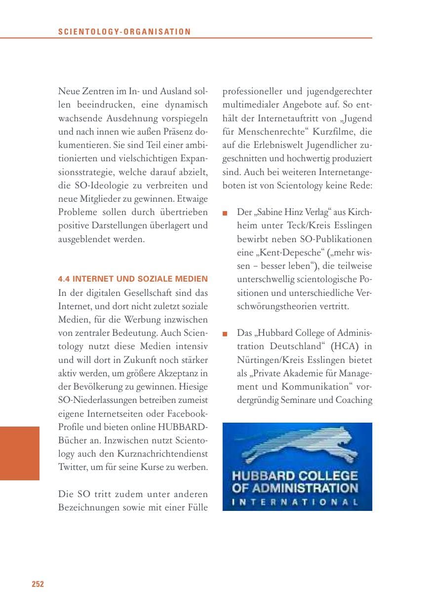 Seite 252 des Verfassungsschutzbericht 2017 Baden-Württemberg