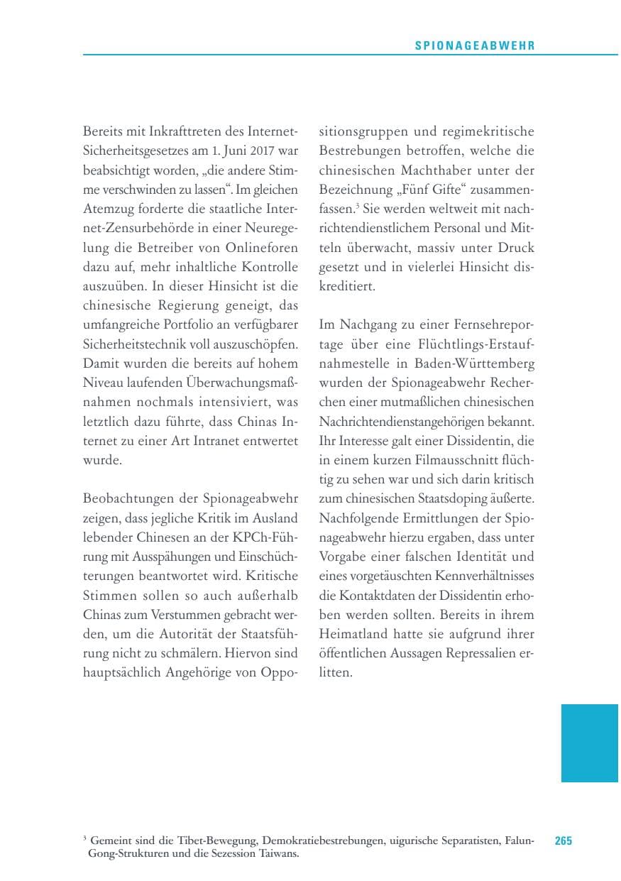 Seite 265 des Verfassungsschutzbericht 2017 Baden-Württemberg