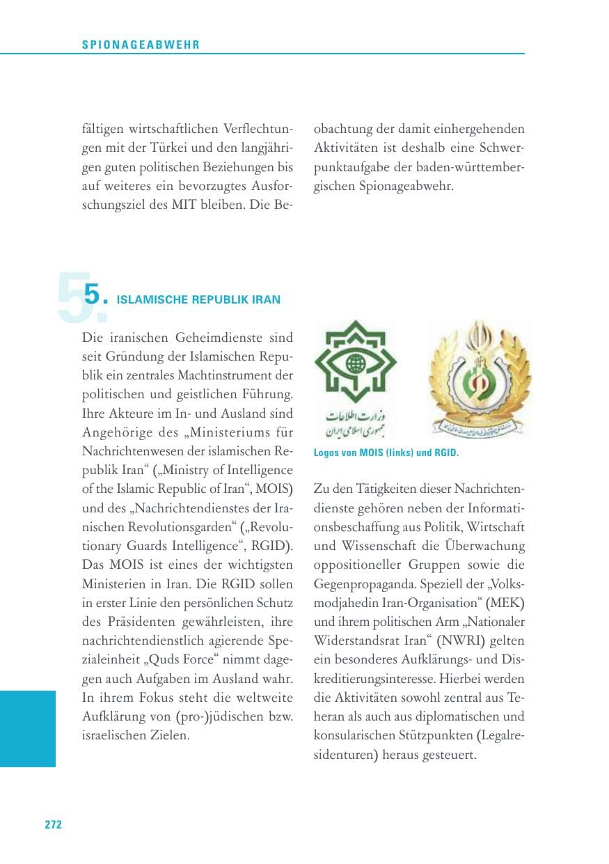 Seite 272 des Verfassungsschutzbericht 2017 Baden-Württemberg