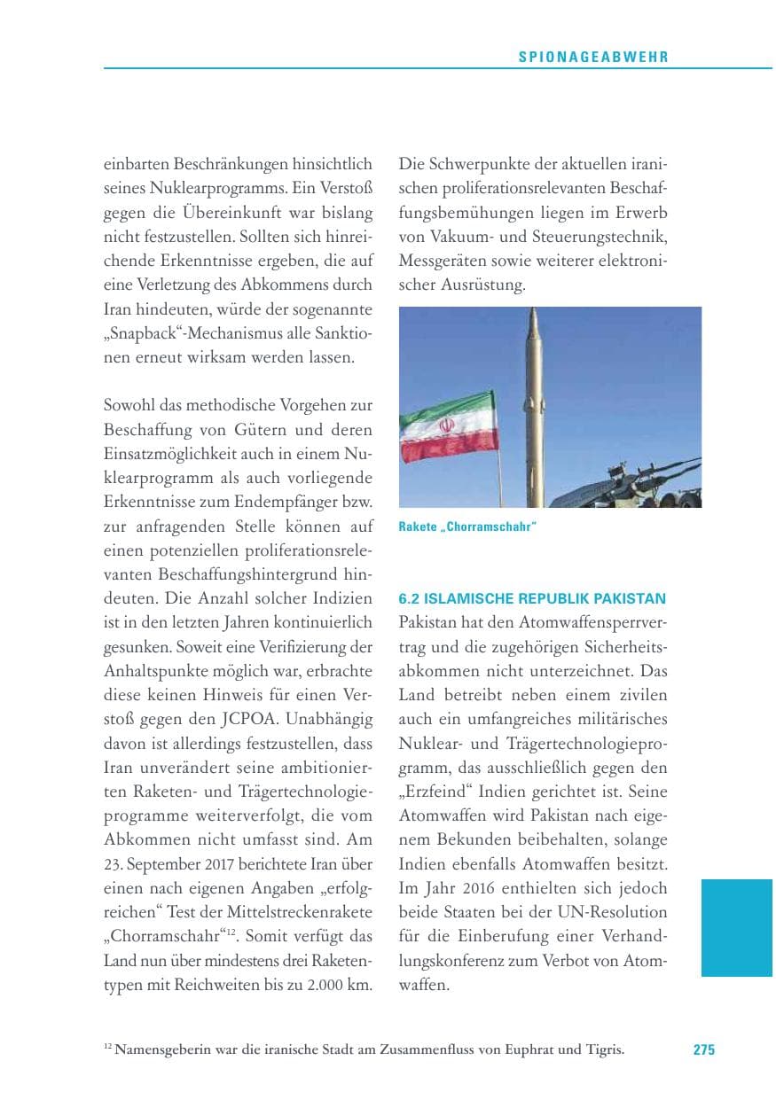 Seite 275 des Verfassungsschutzbericht 2017 Baden-Württemberg