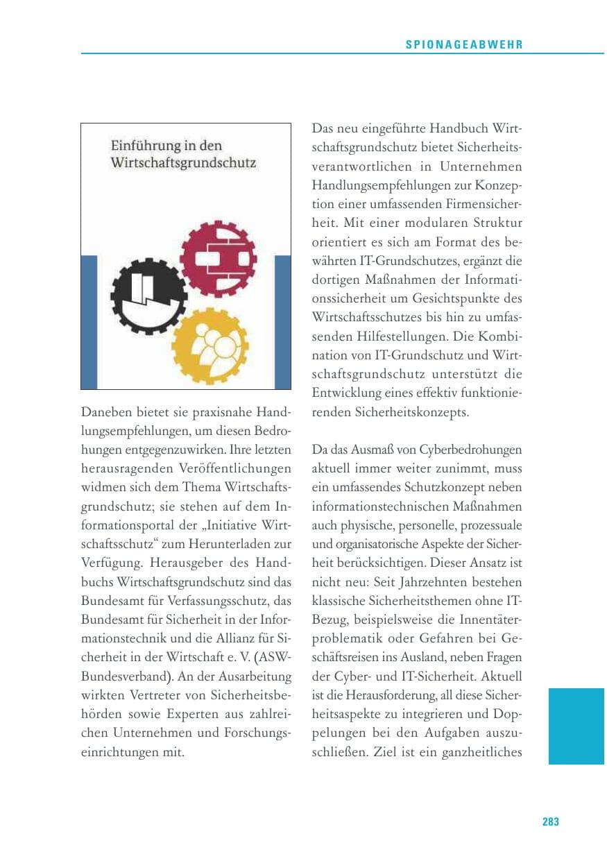 Seite 283 des Verfassungsschutzbericht 2017 Baden-Württemberg