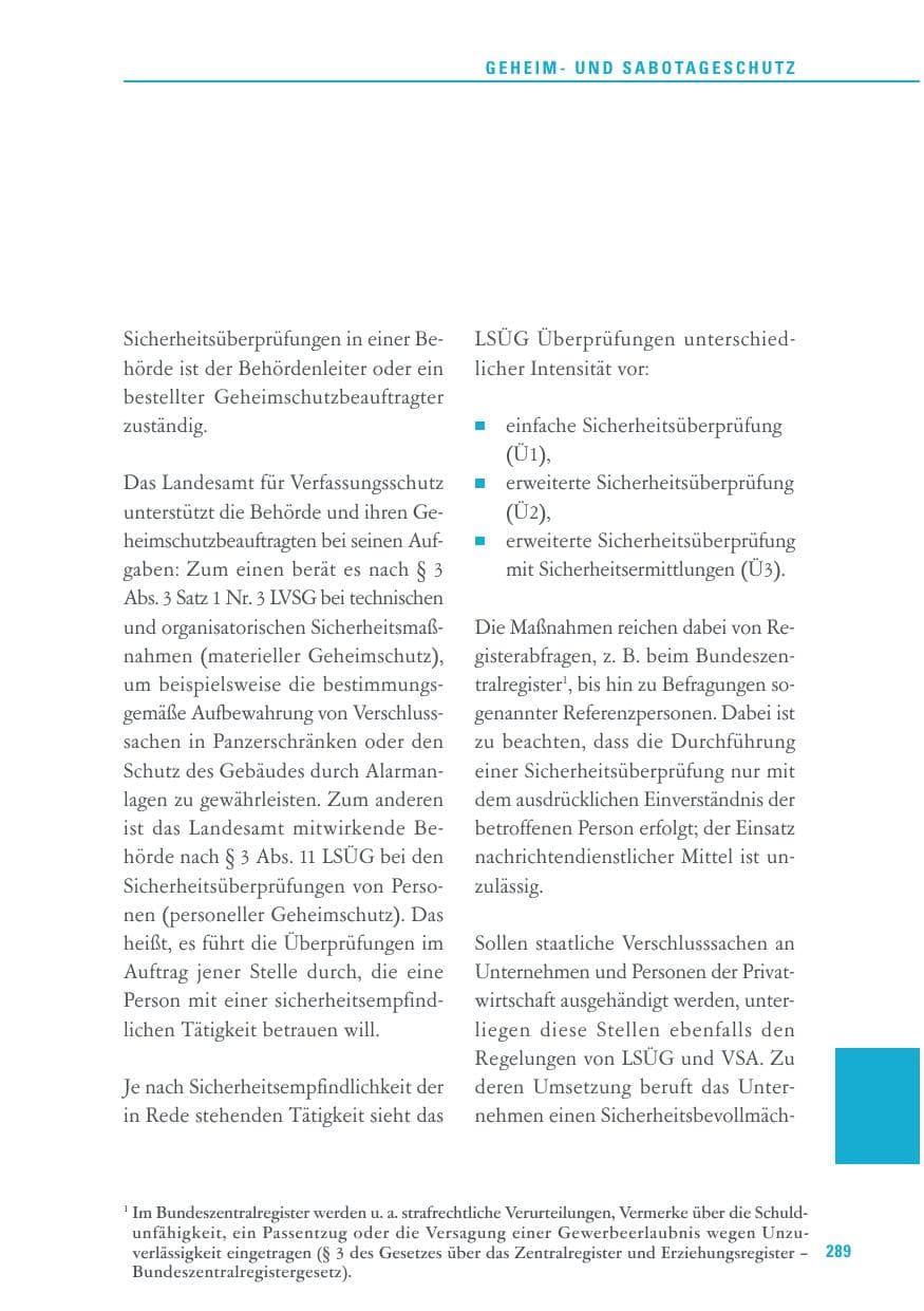 Seite 289 des Verfassungsschutzbericht 2017 Baden-Württemberg