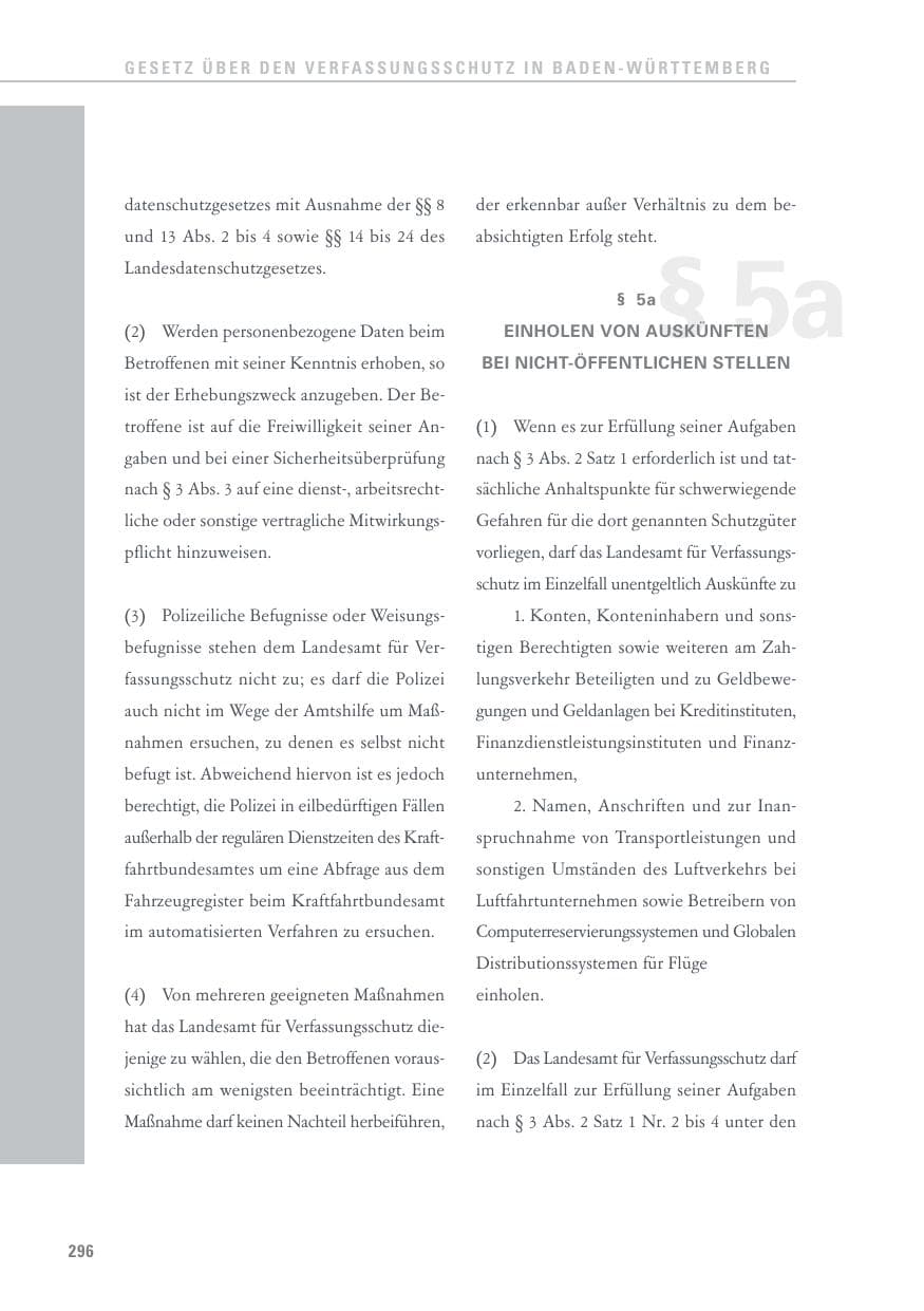 Seite 296 des Verfassungsschutzbericht 2017 Baden-Württemberg