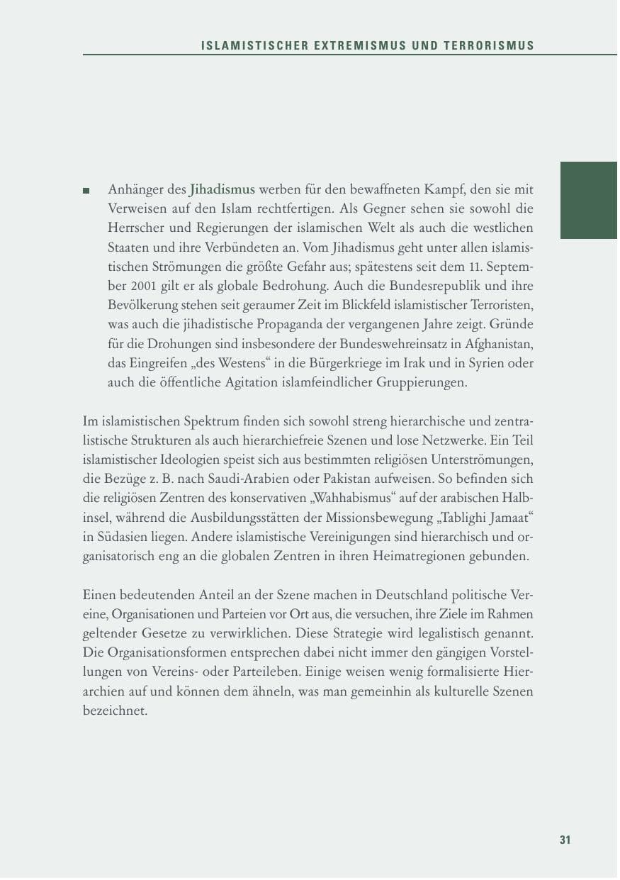 Seite 31 des Verfassungsschutzbericht 2017 Baden-Württemberg