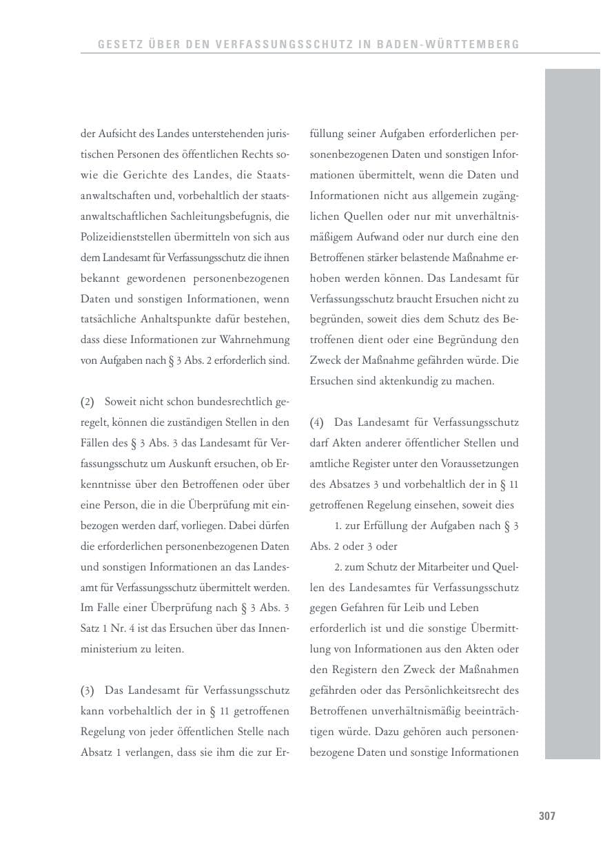 Seite 307 des Verfassungsschutzbericht 2017 Baden-Württemberg