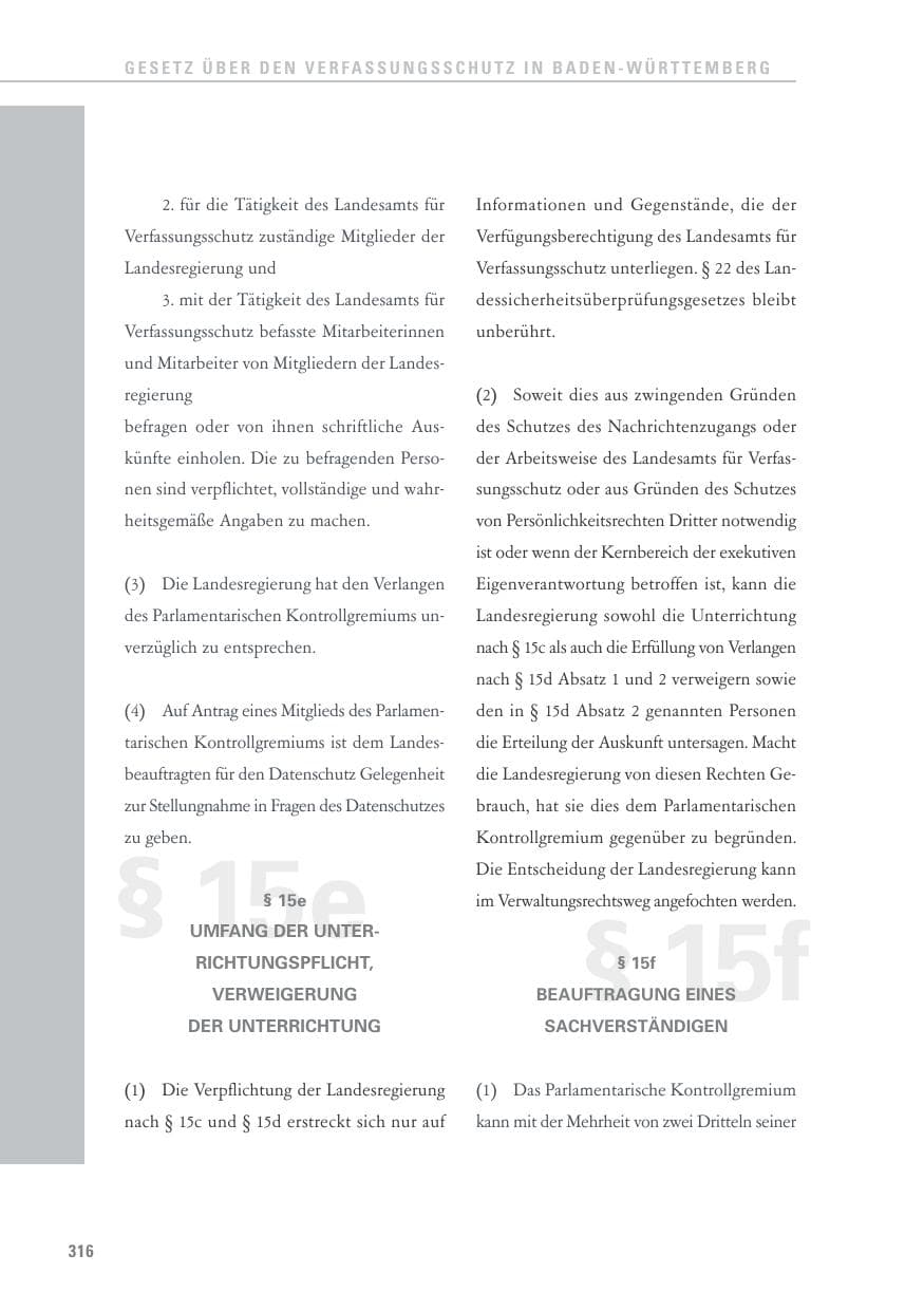Seite 316 des Verfassungsschutzbericht 2017 Baden-Württemberg