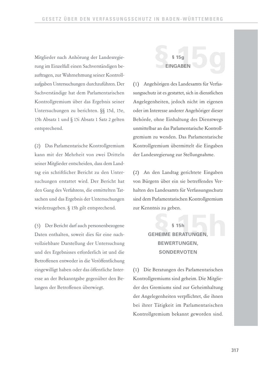Seite 317 des Verfassungsschutzbericht 2017 Baden-Württemberg