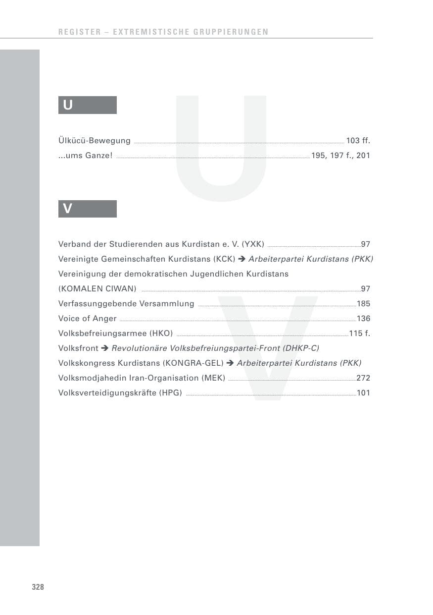 Seite 328 des Verfassungsschutzbericht 2017 Baden-Württemberg