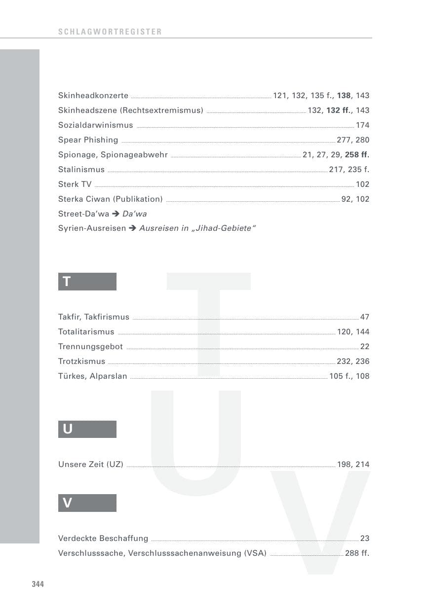 Seite 344 des Verfassungsschutzbericht 2017 Baden-Württemberg